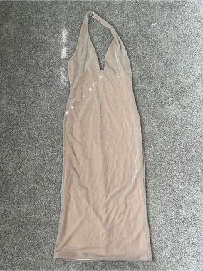 Women's Blush Halter Maxi Dress